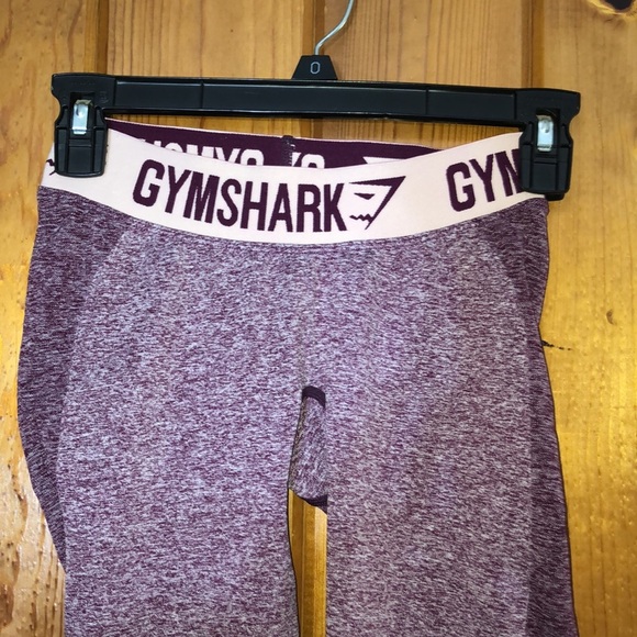 Gym Shark purple leggings Gymshark Spellout Waistband Leggings flex leggings - Picture 2 of 12